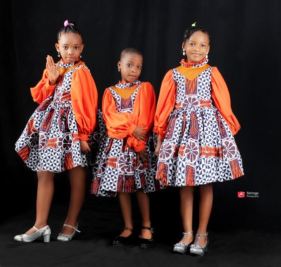 Kids Trendy Ankara Dress Tutorial | Gathered Dress With African Print And  Lace - YouTube