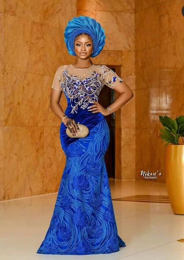 Stylish Aso Ebi Gown Style outfit for Christmas 2023 - Reny styles