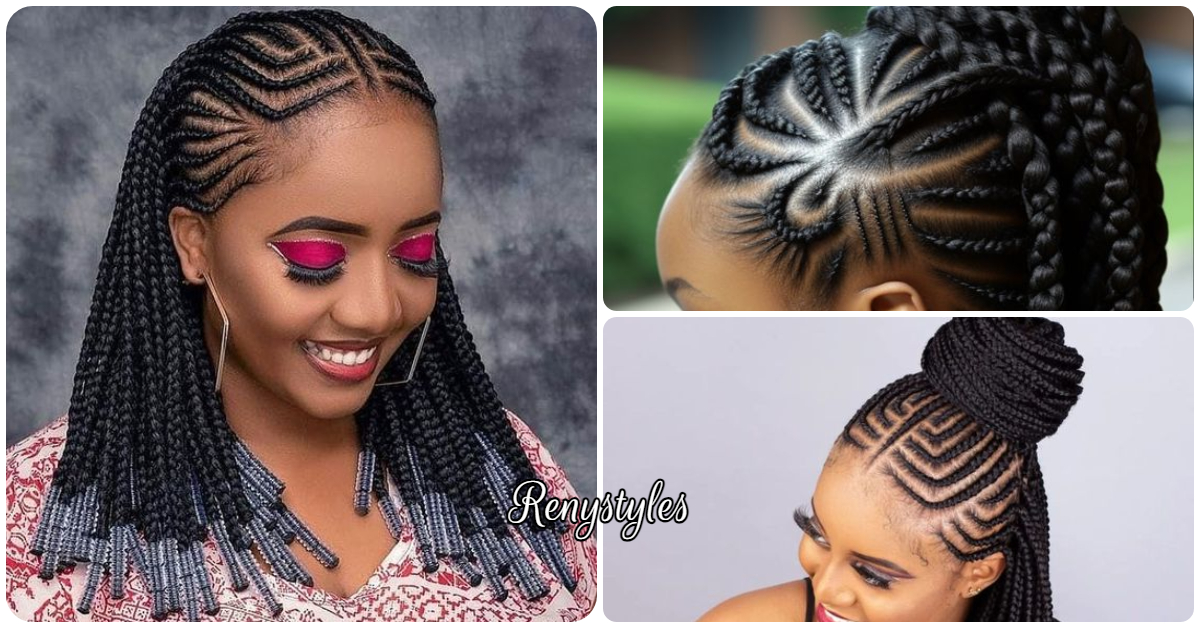 Unique and Beautiful Ghana Weaving Hair Styles for Ladies - Reny styles