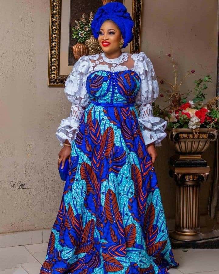 Gorgeous Ankara Maxi Gown Designs for Nigerian Women - Reny styles